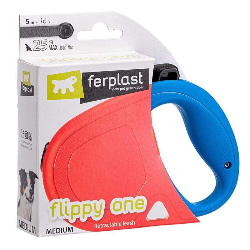 Ferplast (Ферпласт) Flippy One Tape – Повідець-рулетка для собак різних порід з висувною стрічкою (L) в E-ZOO