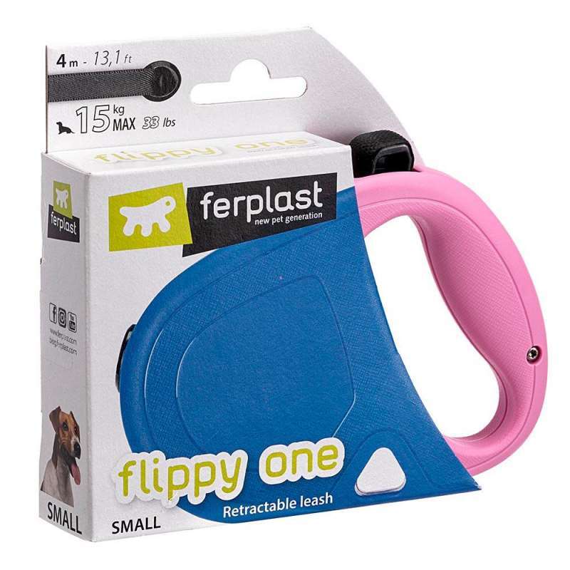 Ferplast (Ферпласт) Flippy One Tape – Поводок-рулетка для собак различных пород с выдвижной лентой (L) в E-ZOO
