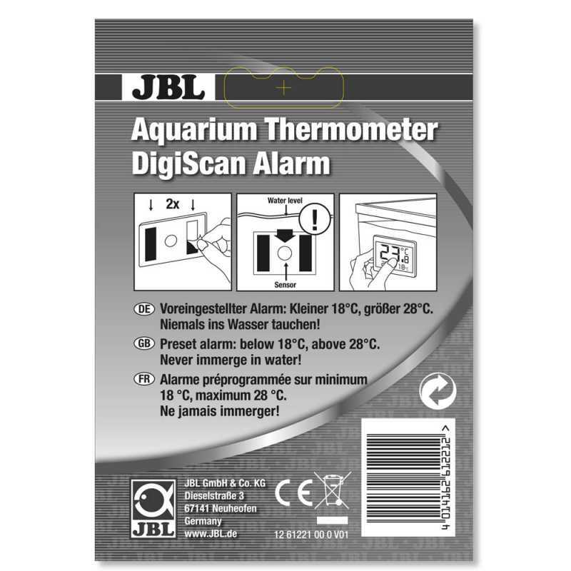 JBL (ДжіБіЕль) Aquarium Thermometer DigiScan Alarm - Цифровий акваріумний термометр з функцією сигналу (50х30 мм) в E-ZOO