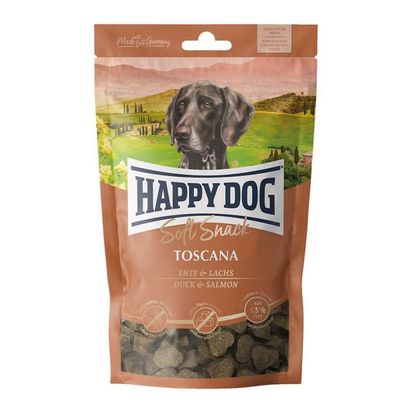 Happy Dog (Хеппи Дог) SoftSnack Toscana - Мягкие снеки с уткой и лососем для собак различних пород (100 г) в E-ZOO