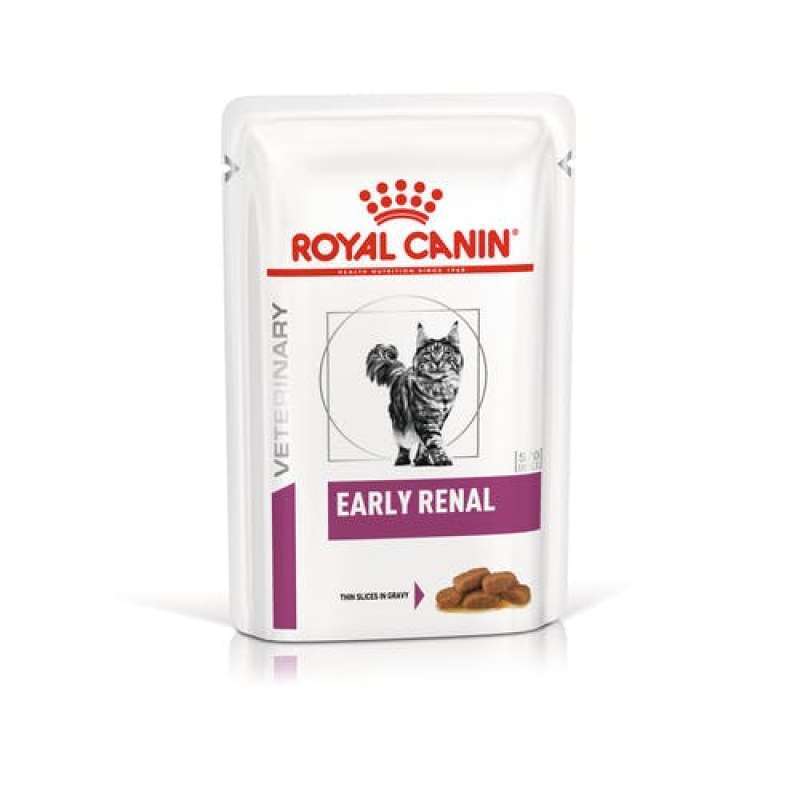 Royal Canin (Роял Канин) Early Renal Feline - Консервированный корм, диета для кошек при заболеваниях почек (дольки в соусе) (85 г) в E-ZOO