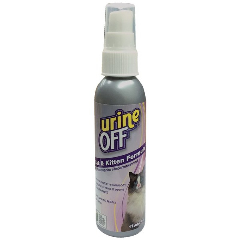 TropiClean (Тропиклин) Urine Off - Спрей для удаления органических пятен и запахов, для котов и котят (118 мл) в E-ZOO
