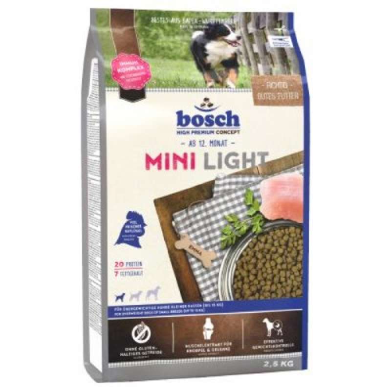 Bosch (Бош) Mini Light - Сухий корм з м'ясом свійської птиці для дорослих собак малих порід схильних до повноти (1 кг) в E-ZOO