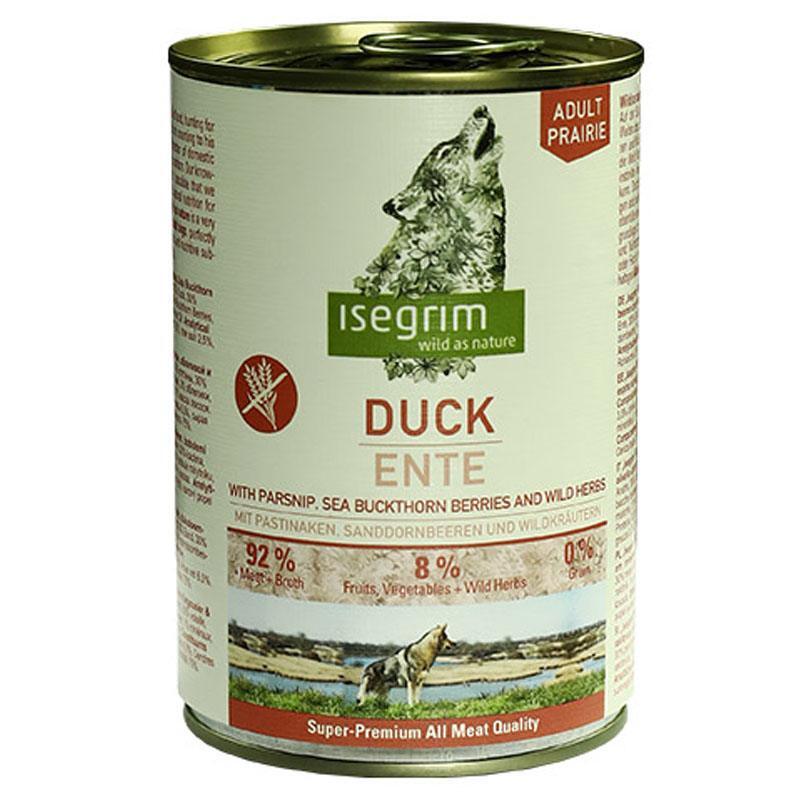 Isegrim (Ізегрім) Duck with Parsnip Sea Buckthorn&Wild Herbs - Консервований корм з качкою, пастернаком, обліпихою та травами для собак (400 г) в E-ZOO