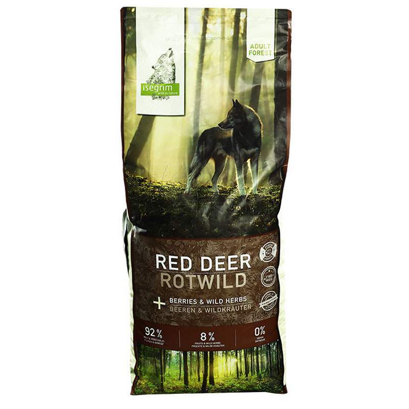 Isegrim (Изегрим) Forest Adult Red Deer with Berries - Сухой корм с олениной, ягодами и дикорастущими травами для взрослых собак (12 кг) в E-ZOO