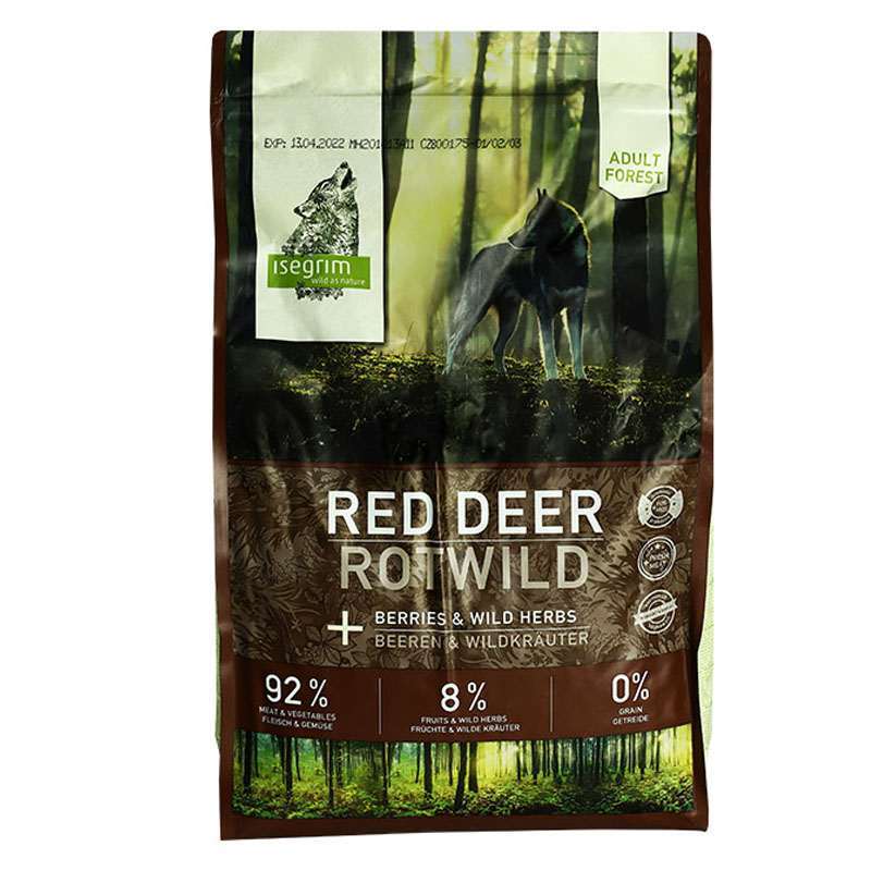 Isegrim (Изегрим) Forest Adult Red Deer with Berries - Сухой корм с олениной, ягодами и дикорастущими травами для взрослых собак (3 кг) в E-ZOO