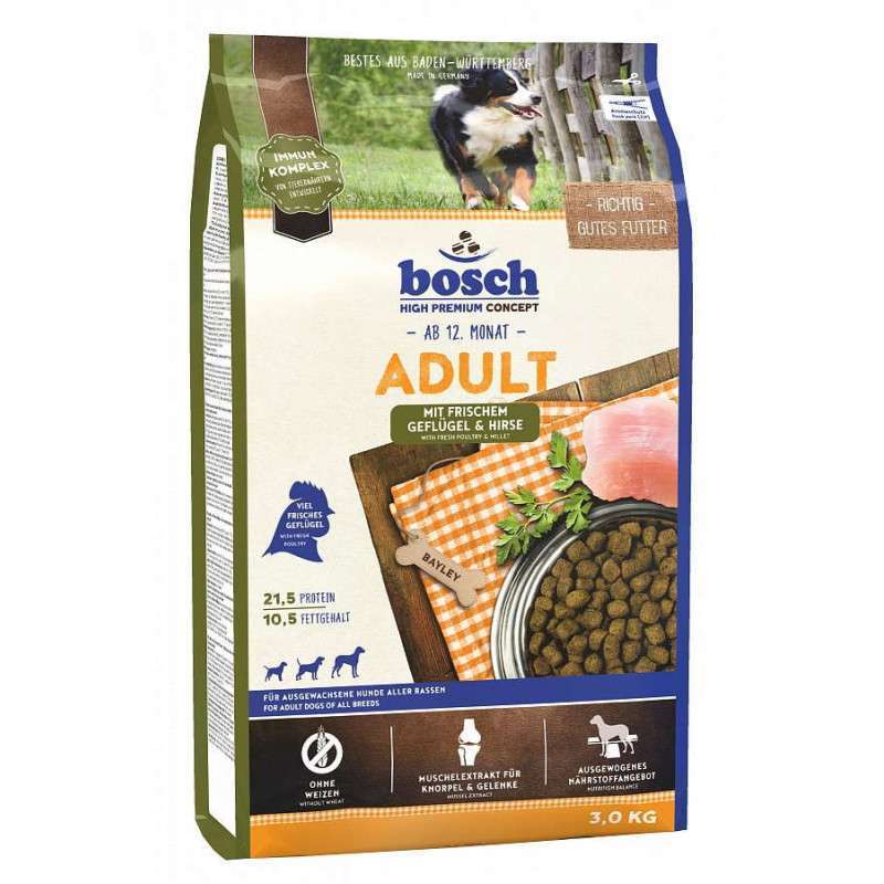 Bosch (Бош) Adult рoultry and splet - Сухой корм с домашней птицей и просом для всех взрослых собак (15 кг) в E-ZOO