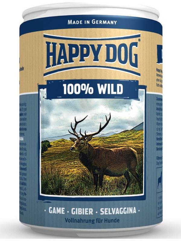 Happy Dog (Хеппі Дог) Wild - Консервований корм з дичиною для собак всіх порід (400 г) в E-ZOO