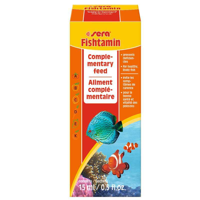 Sera (Сера) Fishtamin - Вітамінна добавка для більшої життєстійкості риб (15 мл) в E-ZOO