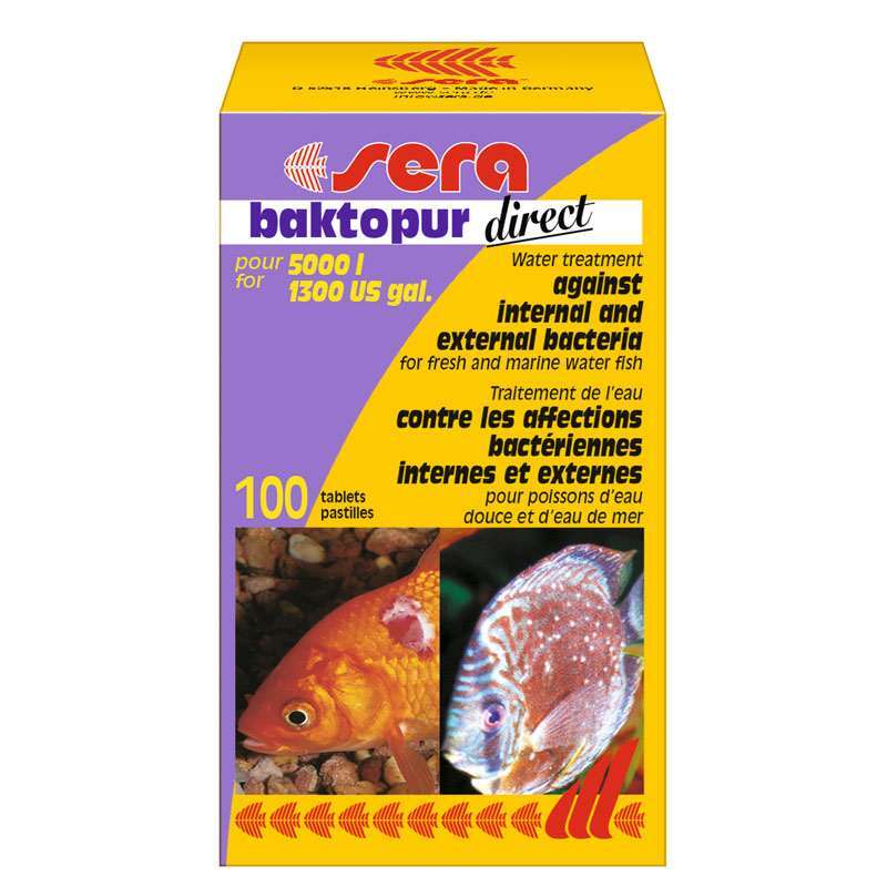 Sera (Сера) Baktopur Direct - Кондиционер воды против бактериальных инфекций (100 шт./уп.) в E-ZOO