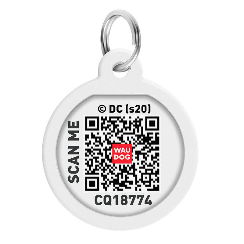 Collar (Коллар) WAUDOG Smart ID - Адресник для собак та котів металевий c QR паспортом, малюнок "Авокадо" (30 мм) в E-ZOO