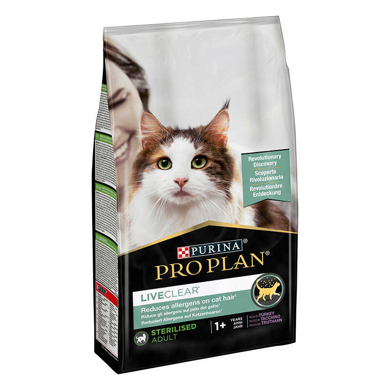 Purina Pro Plan (Пурина Про План) LiveClear Sterilised Turkey - Сухой полнорационный корм с индейкой для стерилизованных котов и кошек от 1 года (1,4 кг) в E-ZOO