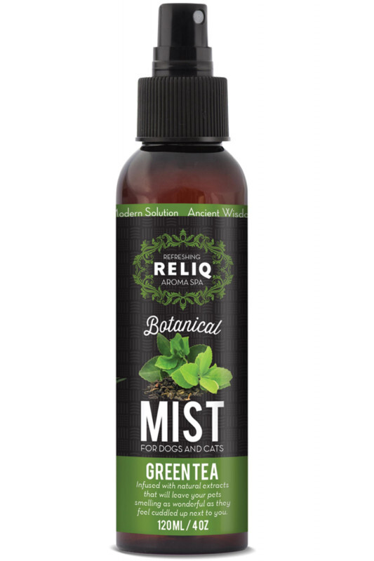 Reliq (Релик) Botanical Mist-Green Tea - Спрей-одеколон с экстрактом зеленого чая для ухода и увлажнения шерсти собак (120 мл) в E-ZOO