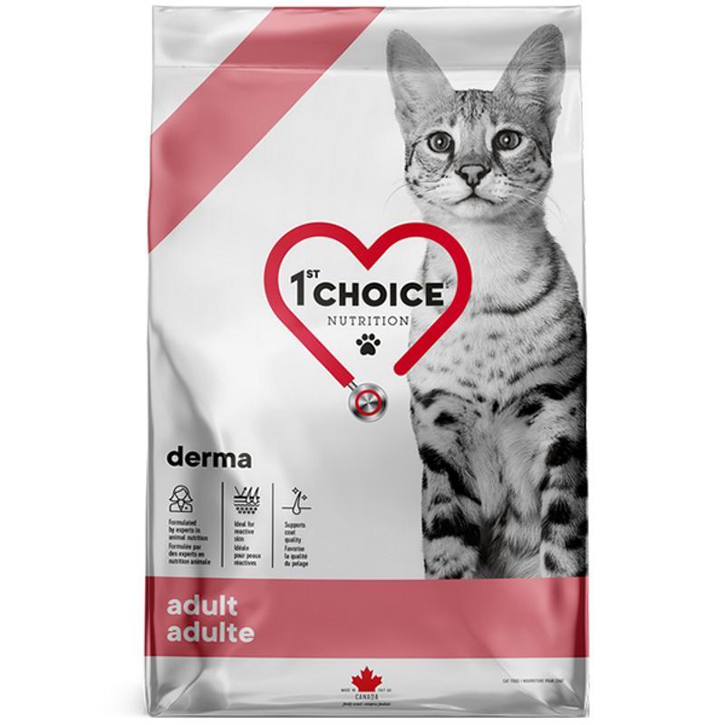 1st Choice (Фест Чойс) Adult Derma - Сухой корм с лососем для котов с гиперчувствительной кожей (4,54 кг) в E-ZOO
