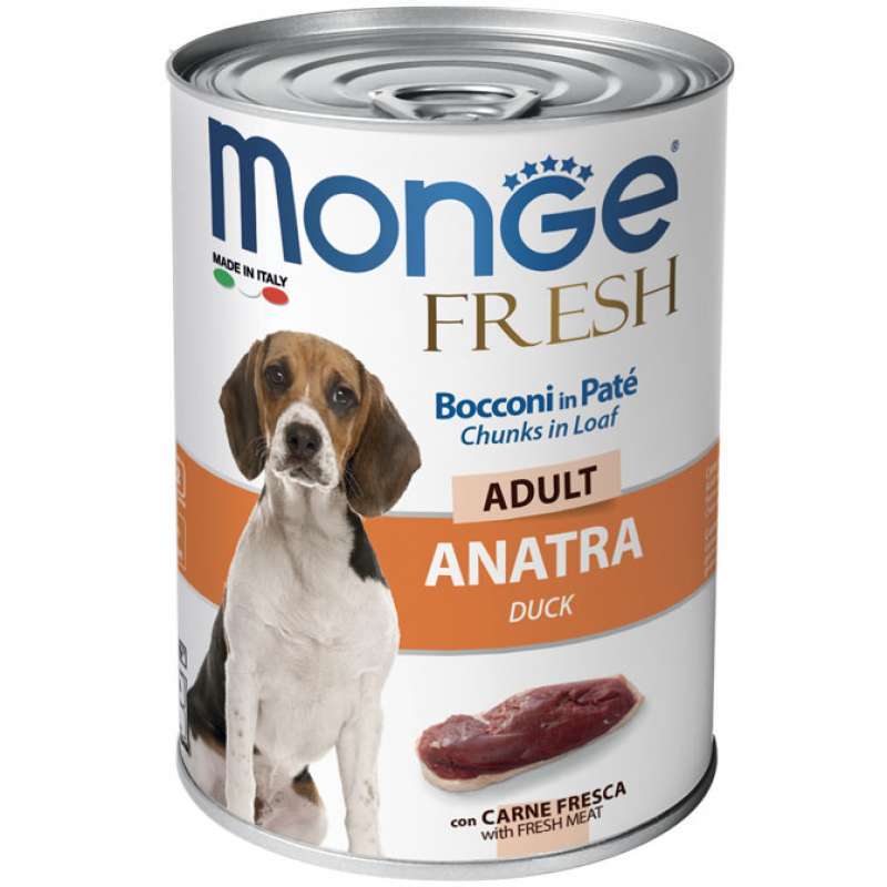 Monge (Монж) Fresh Adult Duck - Консервированный корм с уткой для собак (кусочки в соусе) (400 г) в E-ZOO