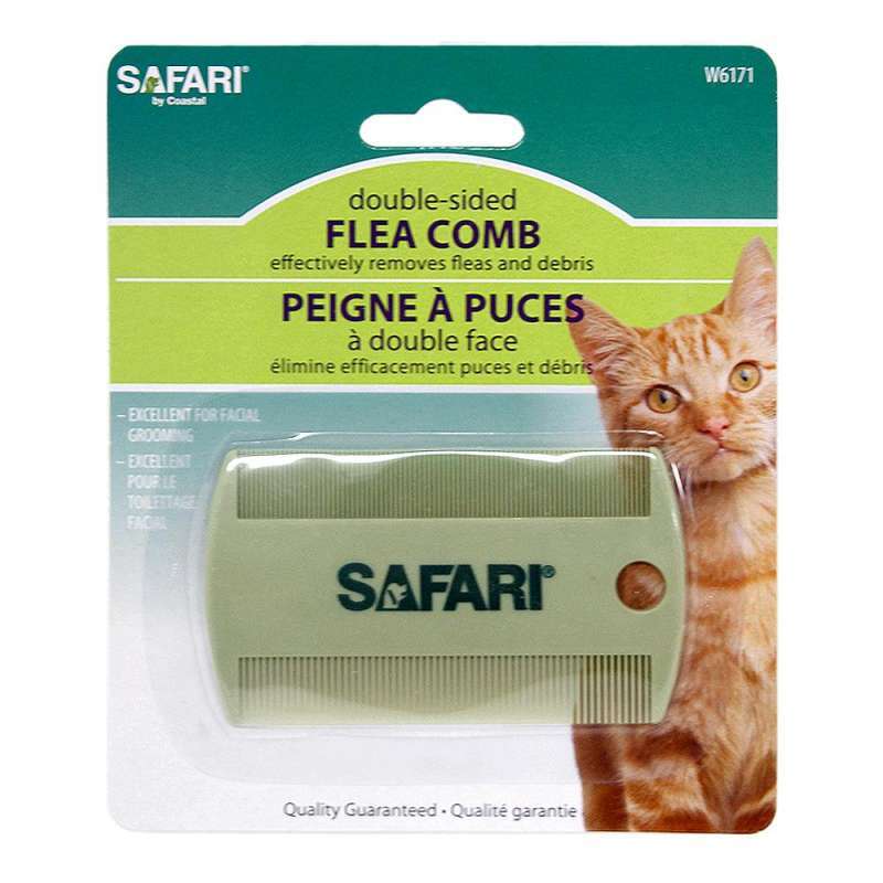 Safari (Сафарі) Double-Sided Cat Flea Comb - Гребінець двосторонній від бліх для котів в E-ZOO