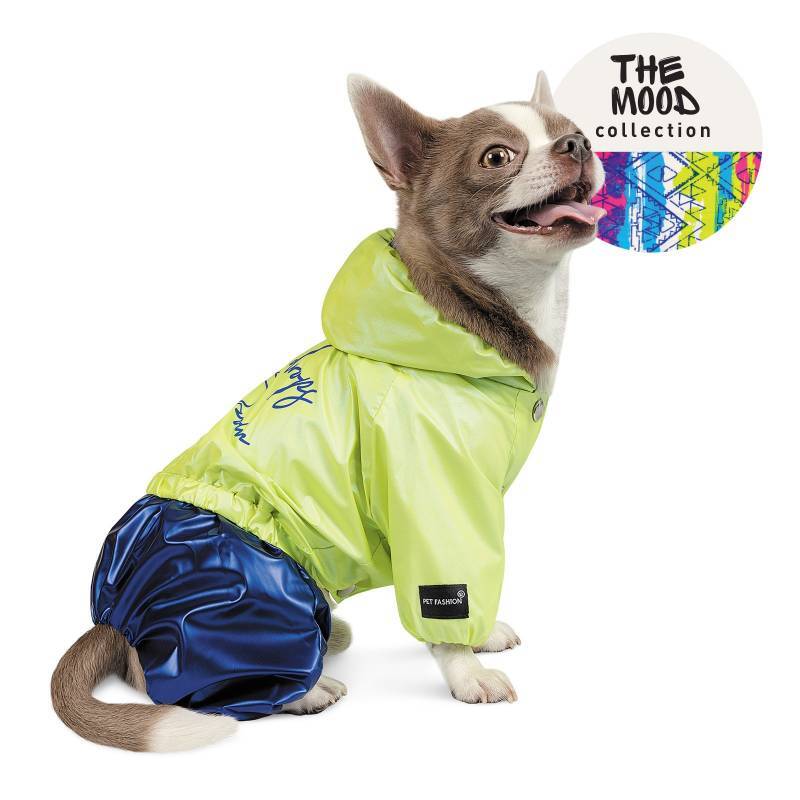 Pet Fashion (Пет Фешн) The Mood Pulse - Дощовик для собак (зелений/синій) (XS (23-26 см)) в E-ZOO