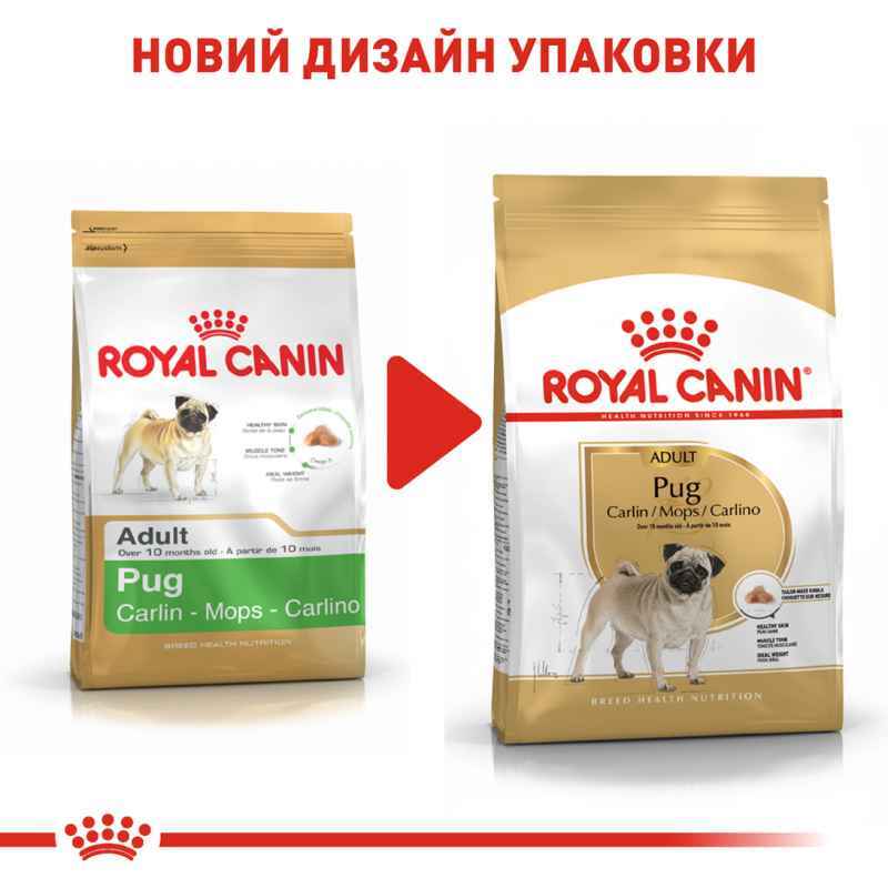 Royal Canin (Роял Канин) Pug Adult - Сухой корм для взрослых Мопсов (3 кг) в E-ZOO