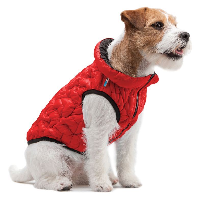 Collar (Коллар) AiryVest UNI - Двустороння еластична курточка для собак (червона/чорна) (M48 (45-48 см)) в E-ZOO