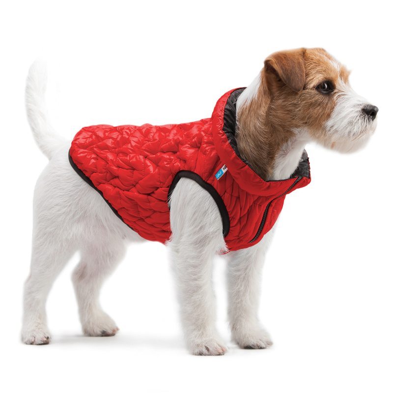 Collar (Коллар) AiryVest UNI - Двусторонняя эластичная курточка для собак (красная/черная) (M48 (45-48 см)) в E-ZOO