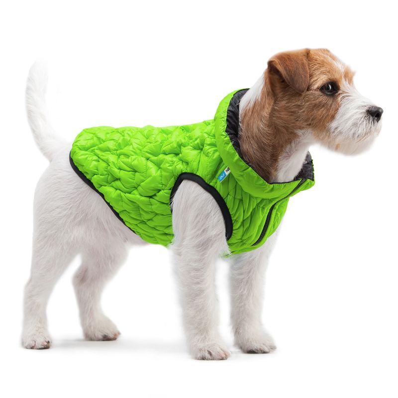 Collar (Коллар) AiryVest UNI - Двусторонняя эластичная курточка для собак (салатовая/черная) (XS28 (25-28 см)) в E-ZOO