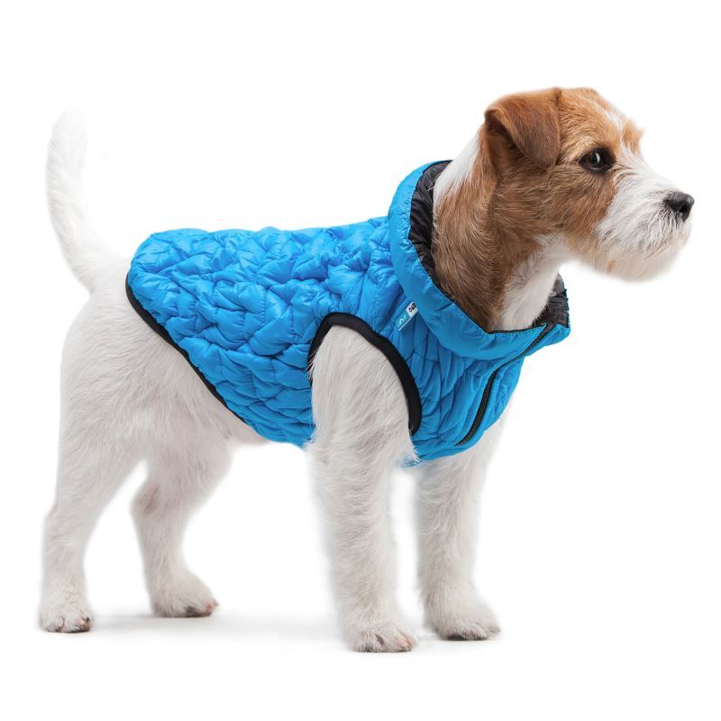 Collar (Коллар) AiryVest UNI - Двусторонняя эластичная курточка для собак (голубая/черная) (L55 (52 55 см)) в E-ZOO