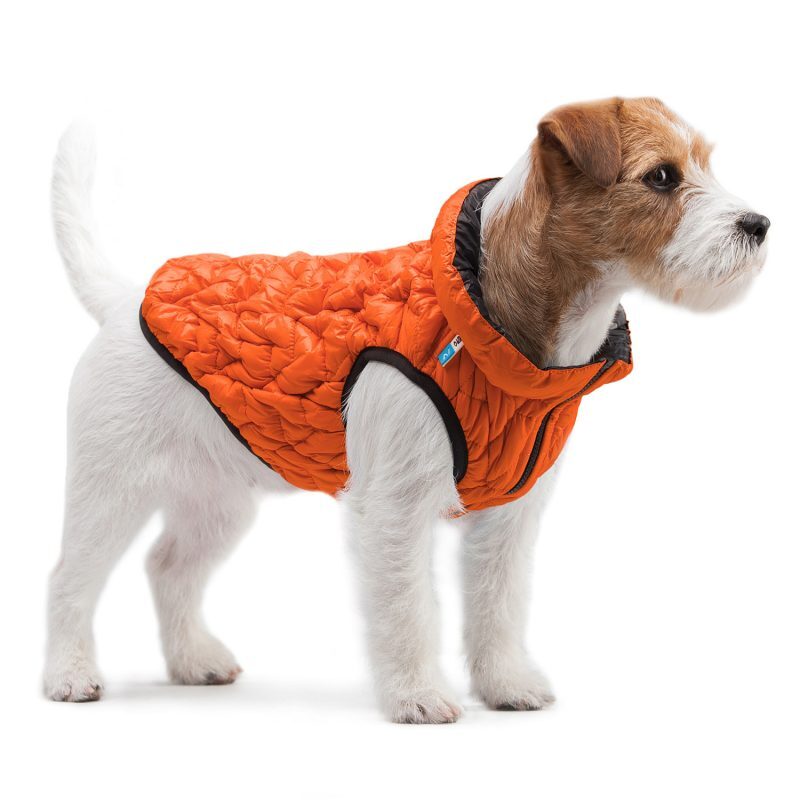 Collar (Коллар) AiryVest UNI - Двустороння еластична курточка для собак (жовтогаряча/чорна) (S33 (30-33 см)) в E-ZOO