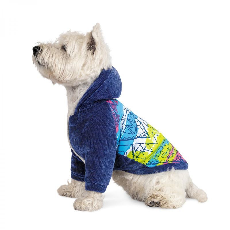 Pet Fashion (Пет Фешн) The Mood Cozy - Толстовка для собак (синя) (M (33-36 см)) в E-ZOO