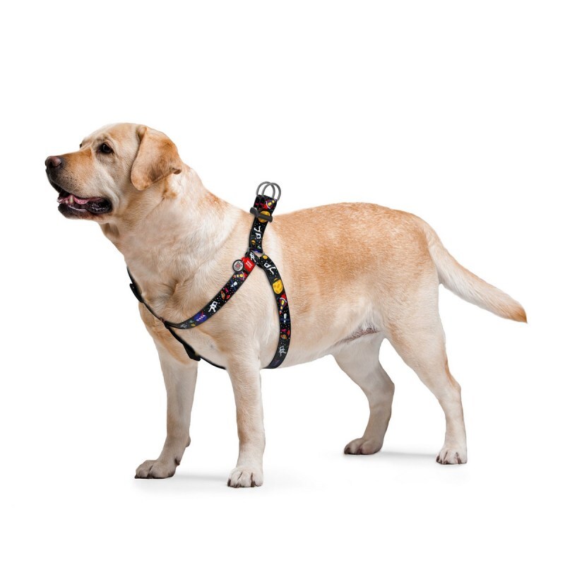 Collar (Коллар) WAUDOG Nylon - Шлея для собак анатомічна з малюнком "NASA" і QR паспортом (1,5х40-55 см) в E-ZOO