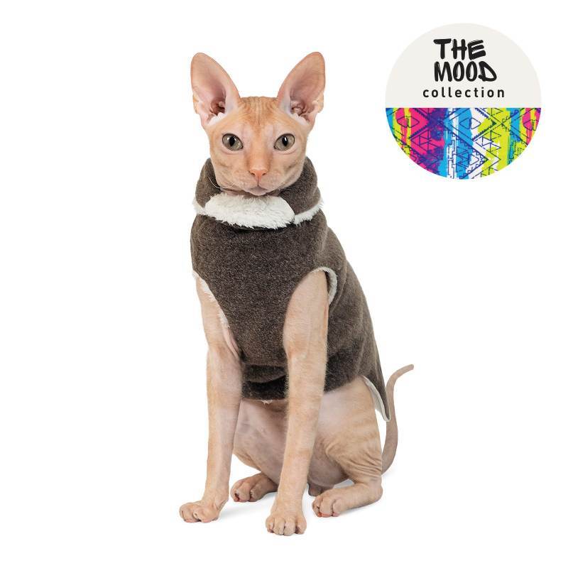 Pet Fashion (Пет Фешн) The Mood Cat - Светр для котів (коричневий) (S (27-31 см)) в E-ZOO