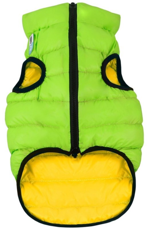 Collar (Коллар) AiryVest - Двусторонняя курточка для собак (желтая/салатовая) (S40 (38-40 см)) в E-ZOO