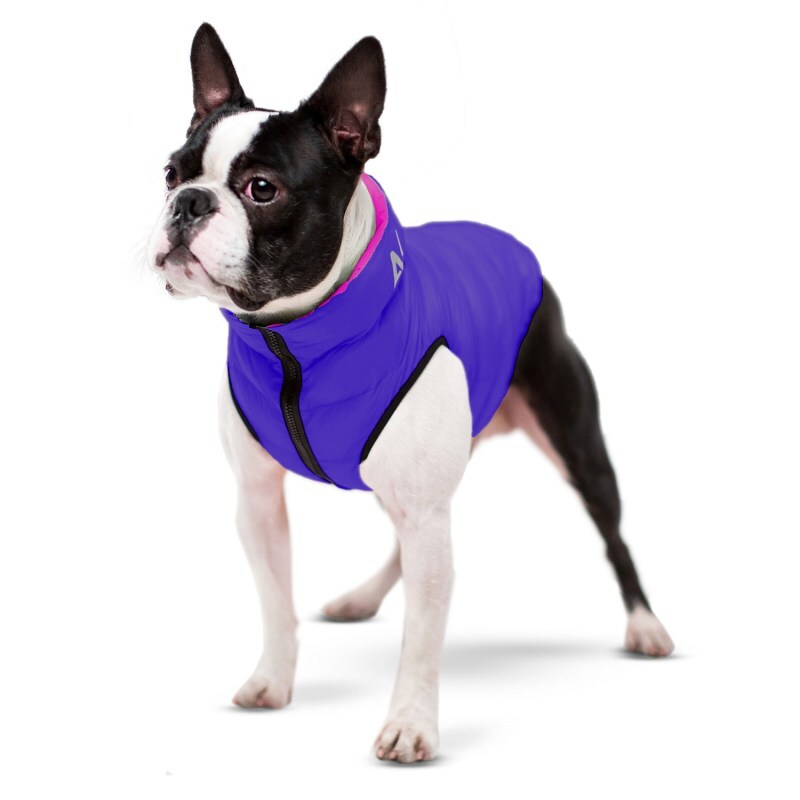 Collar (Коллар) AiryVest - Двусторонняя курточка для собак (розовая/фиолетовая) (L65 (62-65 см)) в E-ZOO