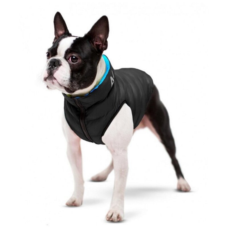 Collar (Коллар) AiryVest - Двустороння курточка для собак (чорна/блакитна) (XS25 (22-25 см)) в E-ZOO