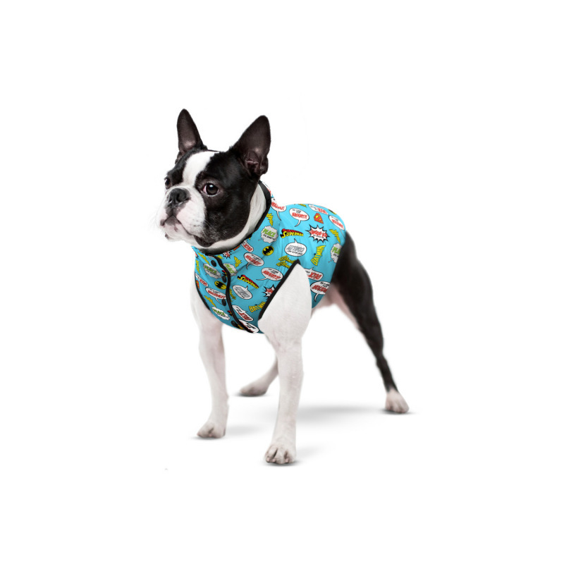 Collar (Коллар) WAUDOG Clothes - Курточка для собак з малюнком "Ліга Справедливості в блакитному " (S35 (32-35 см)) в E-ZOO