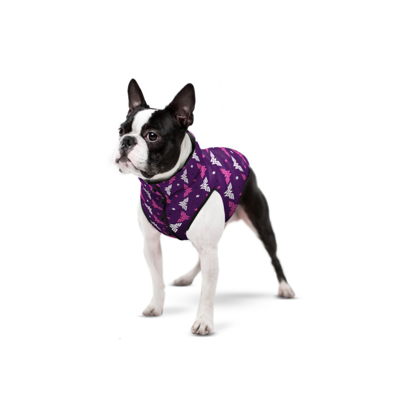 Collar (Коллар) WAUDOG Clothes - Курточка для собак с рисунком "Чудо-женщина фиолет" (M47 (44-47 см)) в E-ZOO