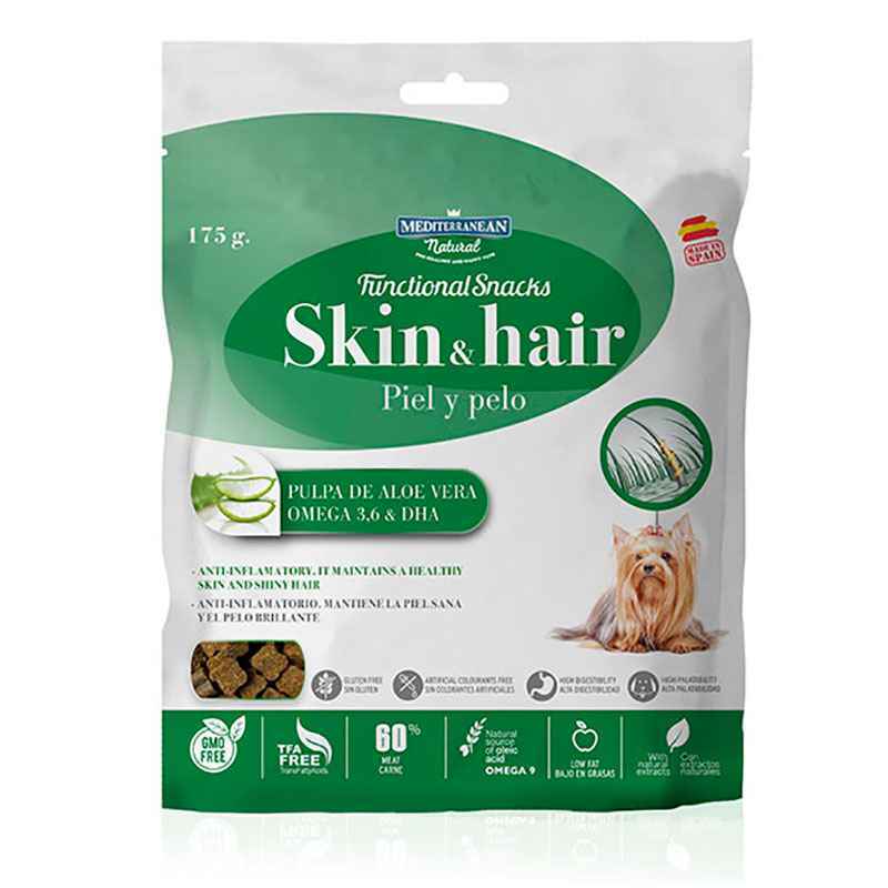 Mediterranean Natural (Медітераніан Натурал) Functional Snacks Skin&Hair – Функціональні ласощі для собак з функцією покращення стану шкіри і шерсті (175 г) в E-ZOO