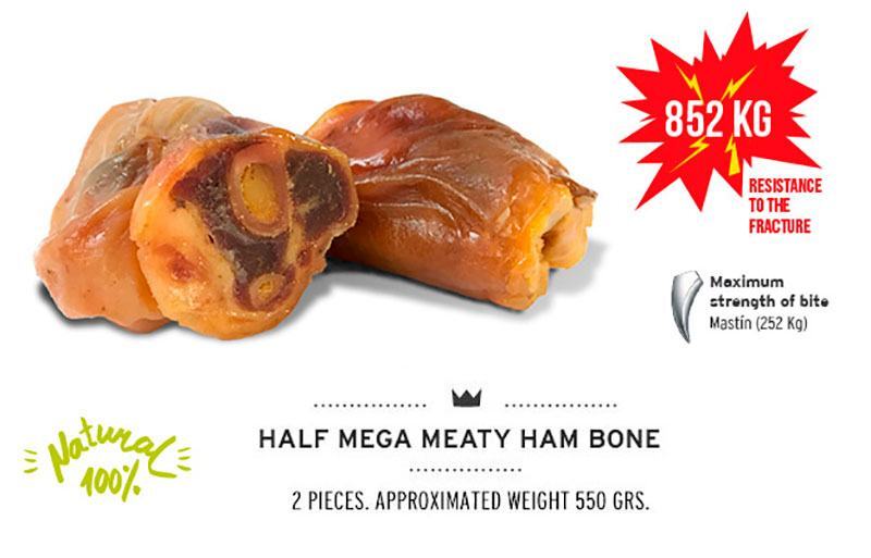 Mediterranean Natural (Медитераниан Натурал) Serrano Ham Half Bones Medium&Big Breeds – Мясная кость (половина) для собак средних и больших пород (550 г (2 шт./уп.)) в E-ZOO