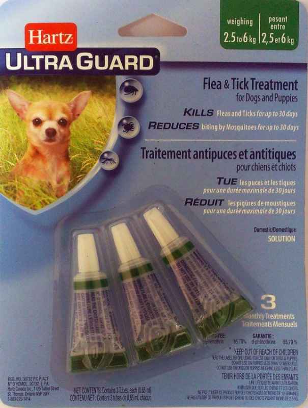 Hartz (Харц) UltraGuard Flea&Tick Drops for Dogs and Puppies - Краплі Ультра Гард від блох для собак 3 в 1 (2,5-6 кг) в E-ZOO