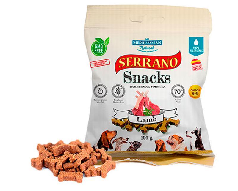 Mediterranean Natural (Медитераниан Натурал) Serrano Snacks Lamb – Натуральное лакомство с ягнёнком для собак (100 г) в E-ZOO