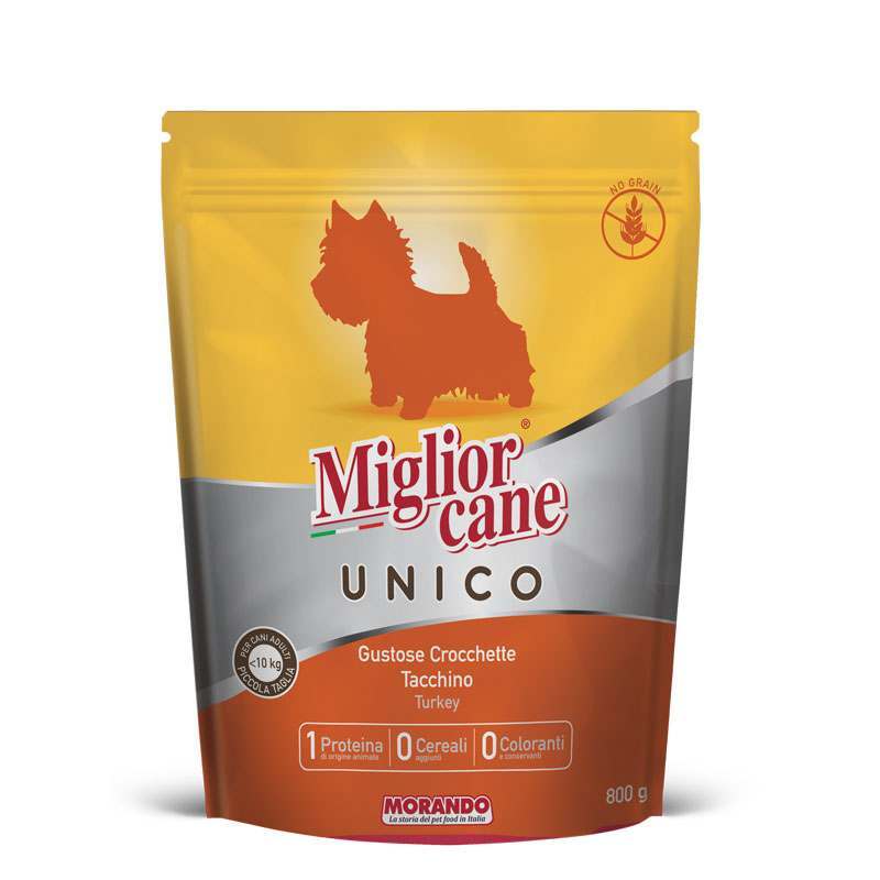 Morando (Морандо) Migliorcane Unico Turkey - Сухий корм з індичкою для дорослих собак дрібних порід (800 г) в E-ZOO