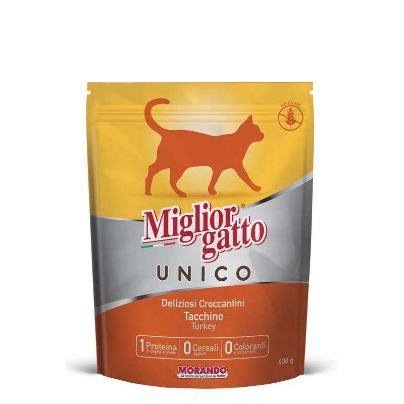Morando (Морандо) Migliorgatto Unico Turkey - Сухой корм с индейкой для взрослых кошек (400 г) в E-ZOO