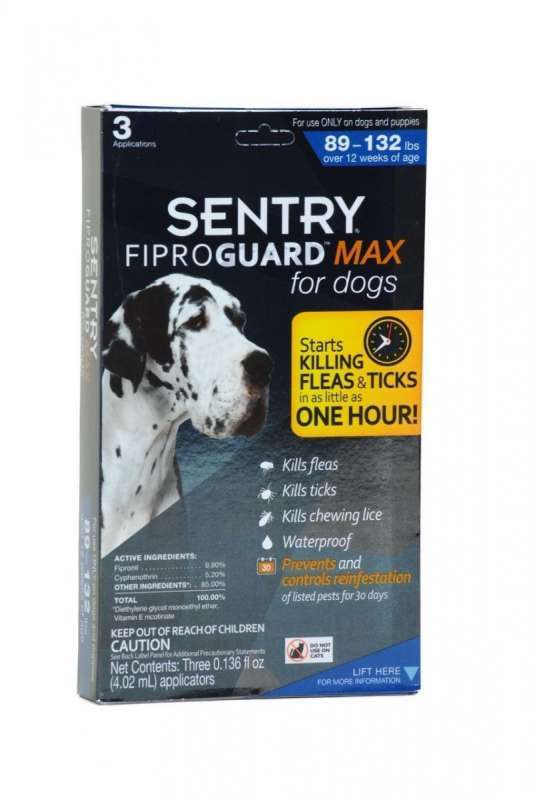 Sentry (Сентри) FiproGuard for dog - Капли ФипроГард для собак от блох, вшей и клещей, 1 пипетка (2-10 кг) в E-ZOO