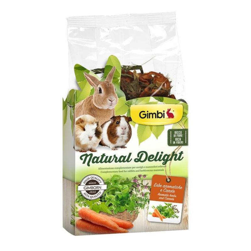 Gimpet (ДжімПет) GimBi Natural Delight - Трав'яний мікс для гризунів, трави і морква (100 г) в E-ZOO