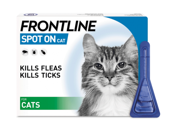 Frontline Spot On Cat (Фронтлайн Спот-Он) by Merial - Противопаразитарные капли для котов от блох, вшей и клещей (1 пипетка)