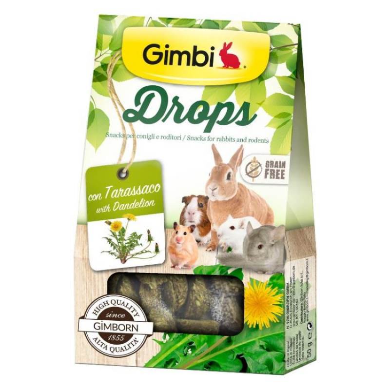 Gimpet (ДжімПет) GimBi Drops – Ласощі для гризунів, дропси з кульбабою (50 г) в E-ZOO