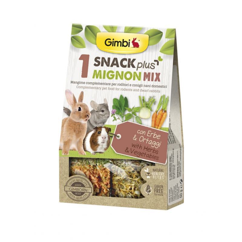 Gimpet (ДжімПет) GimBi Mignon Mix – Ласощі для гризунів, мікс трави та овочі (50 г) в E-ZOO