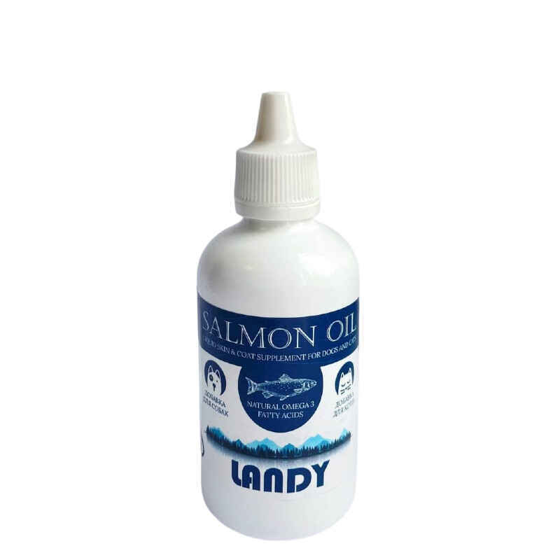 Landy (Ленді) Salmon Oil - Лососева олія для котів та собак (100 мл) в E-ZOO