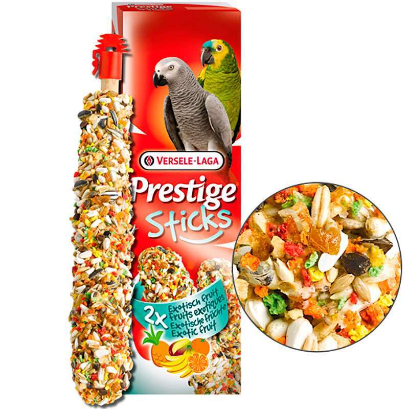 Versele-Laga (Верселе-Лага) Prestige Sticks Parrots Exotic Fruit – Лакомство "Экзотические фрукты" для крупных попугаев (2х70 г) в E-ZOO