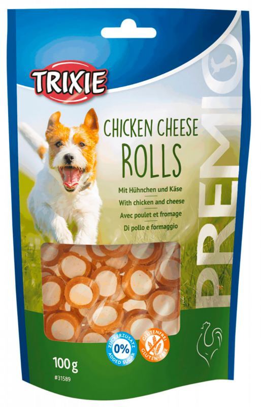 Trixie (Трикси) Premio Chicken Cheese Rolls – Роллы с курицей и сыром для собак (100 г) в E-ZOO