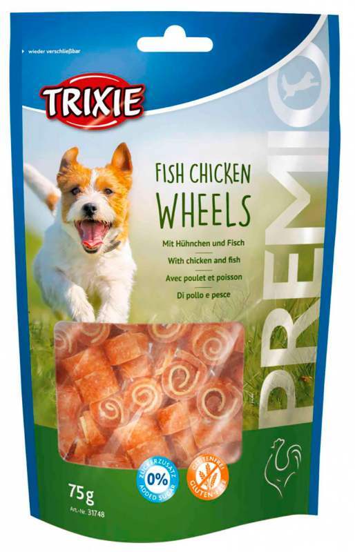 Trixie (Тріксі) Premio Fish Chicken Wheels – Ласощі з куркою і рибою для собак (75 г) в E-ZOO